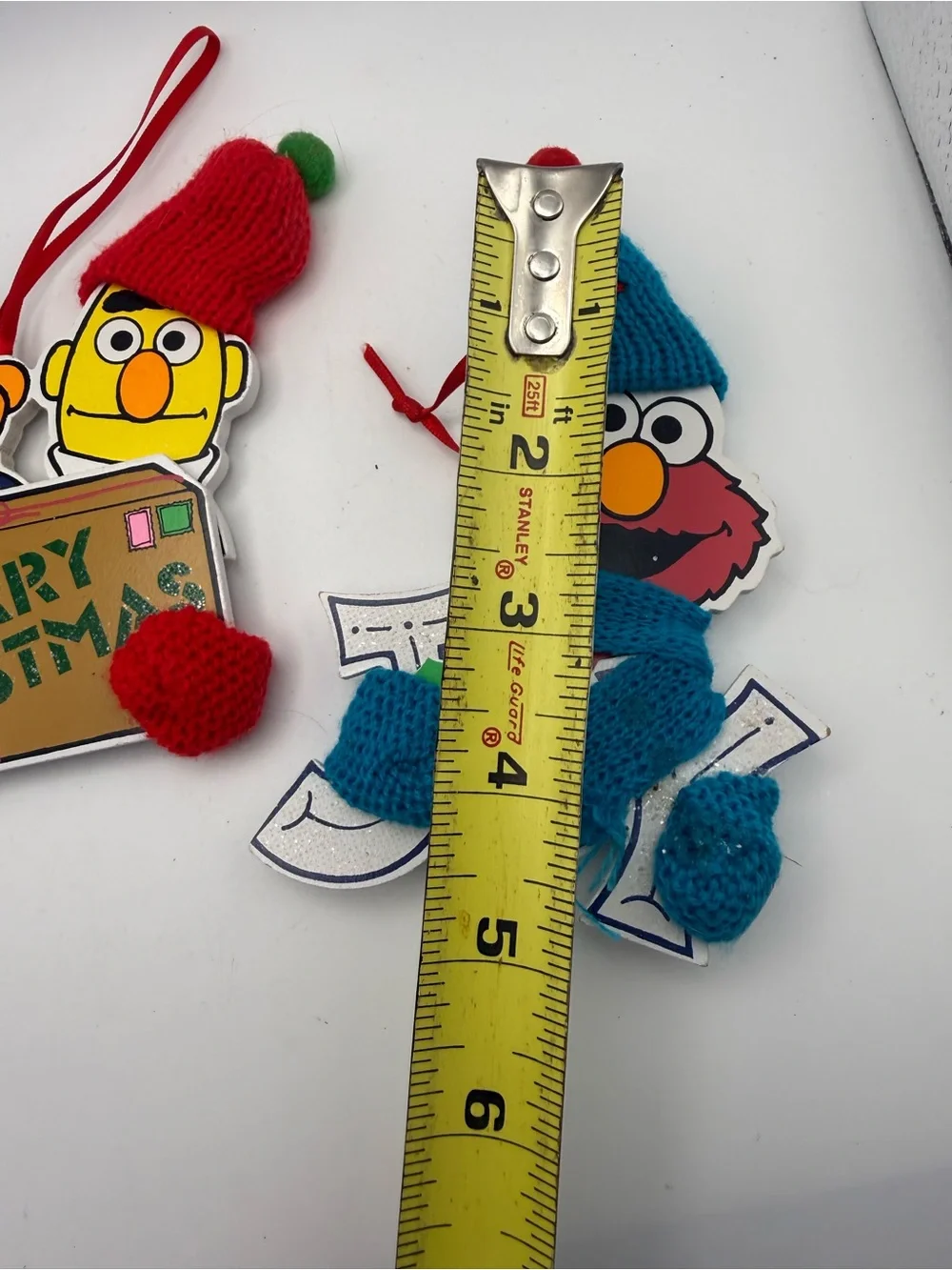 Sesame Street Elmo, Ernie & Bert Merry Christmas Hanging Ornament lot